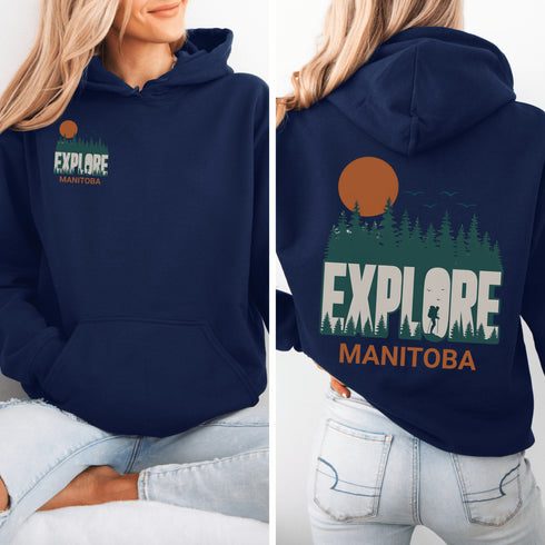 Adventure awaits with our Explore Manitoba Hoodie, designed for those who crave the beauty of the outdoors.